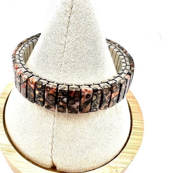 Vintage Jewelry - Vintage Stone Expandable Watch Band Bracelet
